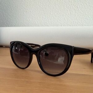 THIERRY LASRY Black Cat-Eye Sunglasses with Gradient Lenses
